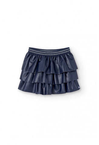 Boboli - Navy Tiered Pleather Skirt