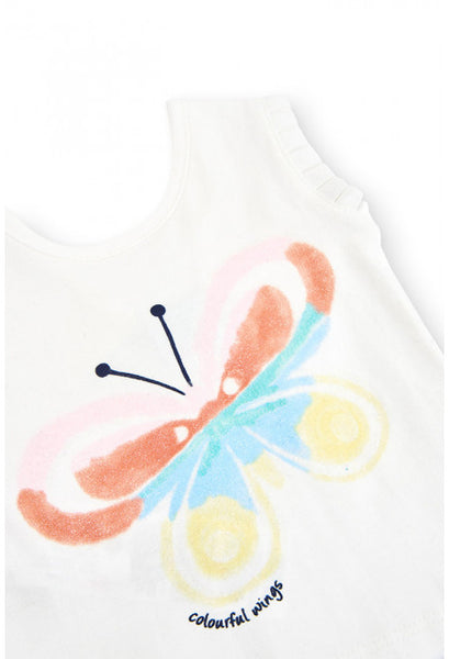 Boboli - Butterfly Tee with Pleated Back