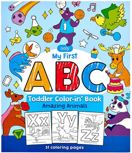 Ooly - abc: amazing animals toddler coloring book