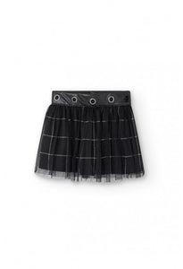 Boboli - Tulle and Pleather Skirt