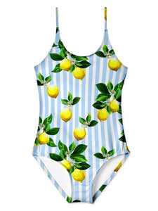 Stella Cove - Lemon Stripe Adjustable Tank Swimsuit