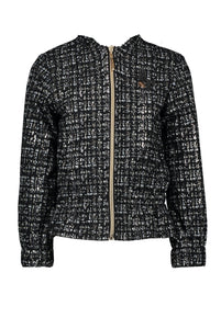 LE CHIC Girls Tweed Zip Jacket