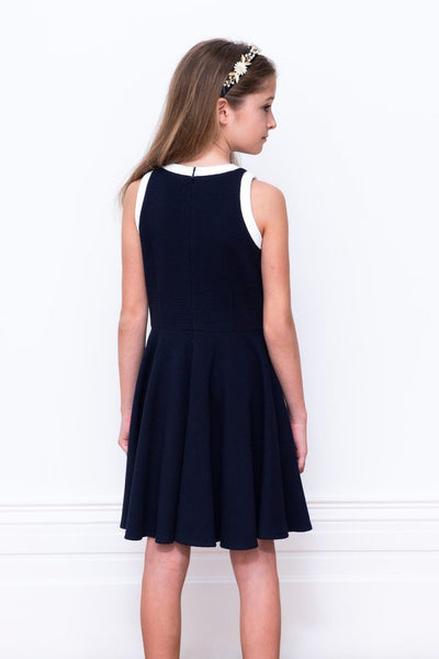 David Charles Navy and White Party Dress