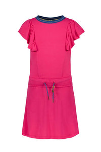 Like Flo - Fuchsia Pink Jersey Ruffle Dress
