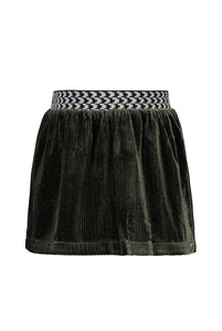 FLO Girls Green Velour Skirt