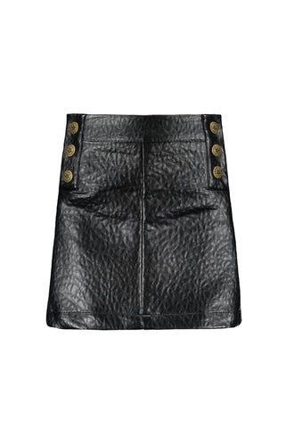 FLO Girls Leather Skirt with Buttons
