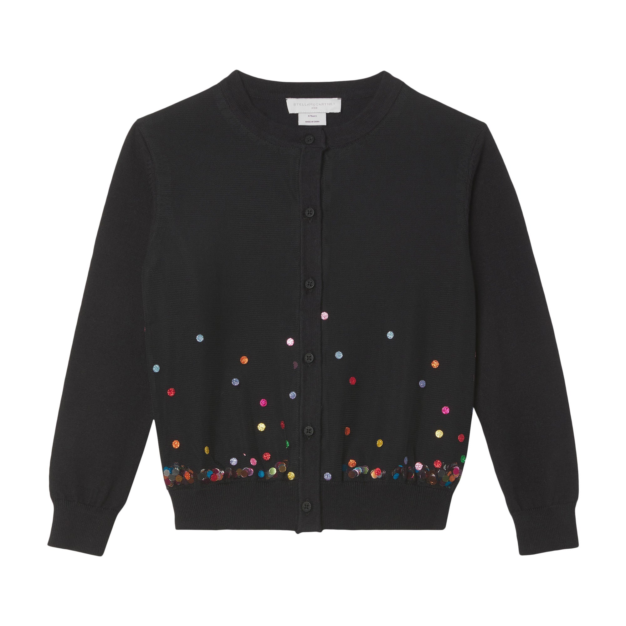 Stella McCartney Kids - Dotted Sequin Tulle Knit Cardigan