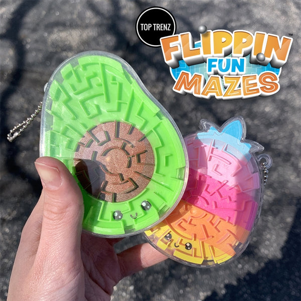 Top Trenz - Flippin' Fun Maze Keychain - Avocado