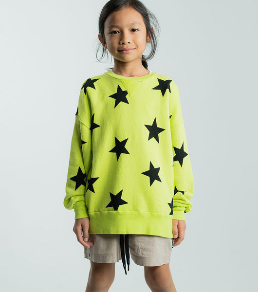 Nununu - Star Sweatshirt - Neon Yellow
