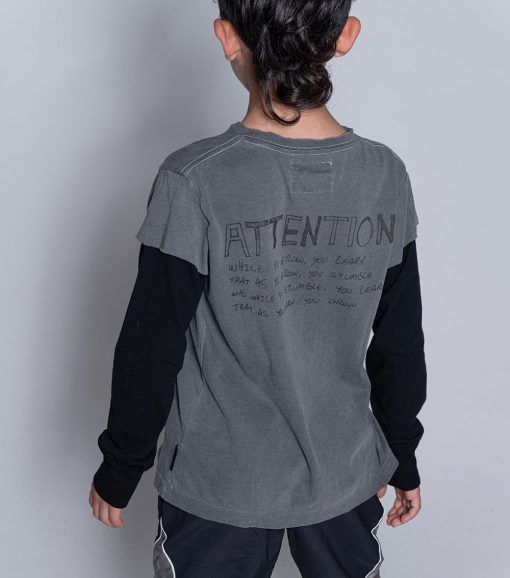 Nununu - attention t-shirt - dark grey