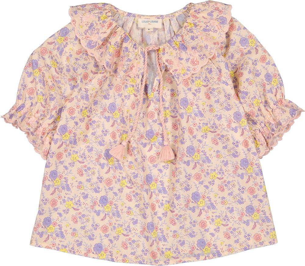 Louis Louise - Valeriane Blouse - Romantic Mauve Floral Print