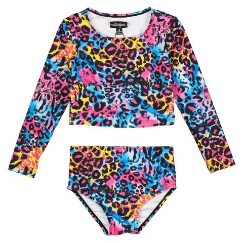 Rock Your Baby - Miami Leopard Rashguard Bikini