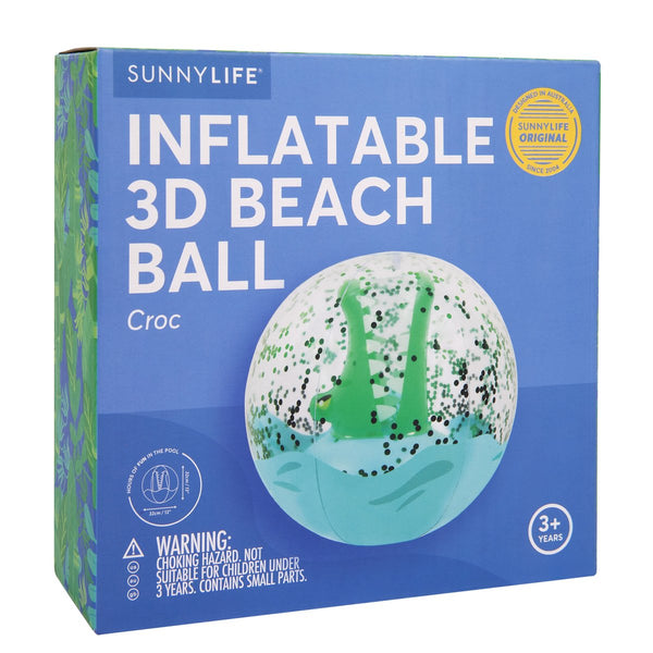 SUNNYLIFE INFLATABLE BEACH BALL | 3D CROC