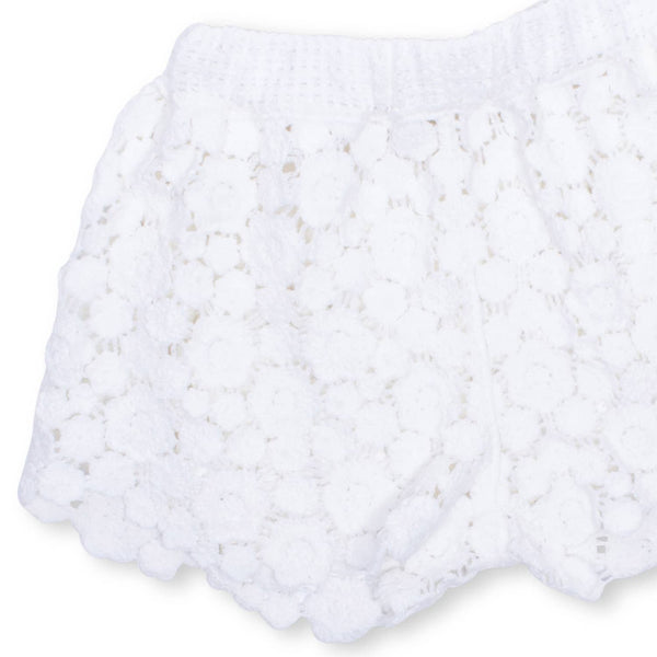 Shade Critters - White Daisy Crochet Girls Short