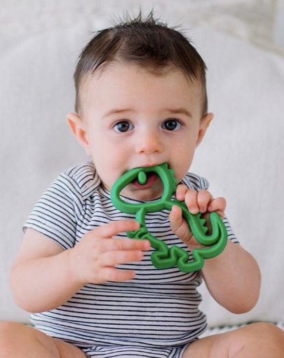 CHEW CREW™ SILICONE BABY TEETHER - DINO