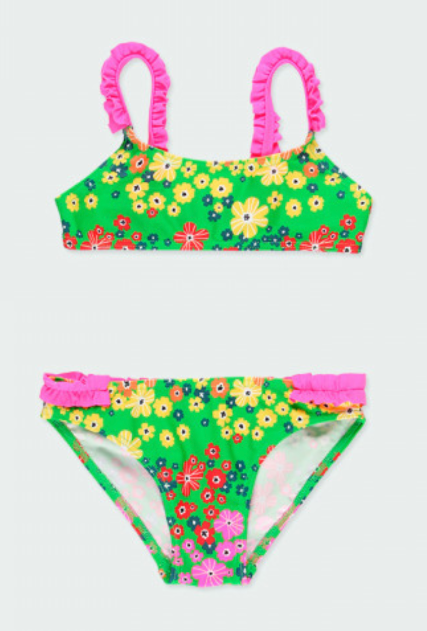 Boboli - Floral Bikini with Ruffle Trim