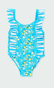 Boboli - Floral Swimsuit with Ruffle trim