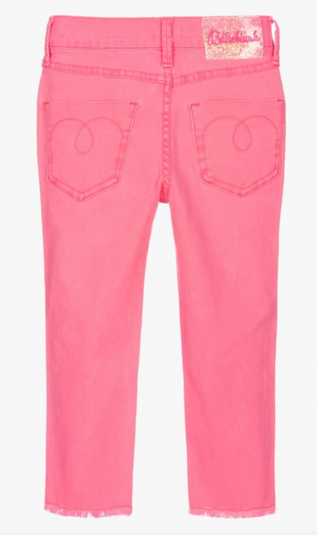 Billieblush Apparel - Neon Pink Heart Jeans