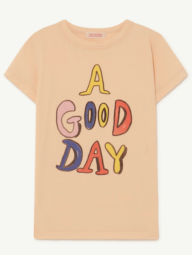 The Animals Observatory - A Good Day Beige Hippo T-Shirt