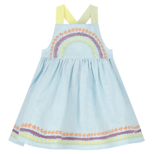 Stella McCartney Kids - Younger Girls Blue Embroidered Dress Set