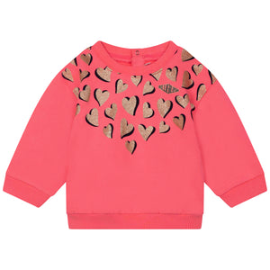 Billieblush Apparel - Infant Gold Heart Printed Sweatshirt