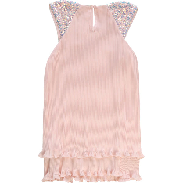 Billieblush Pink Pleated Organza Dress