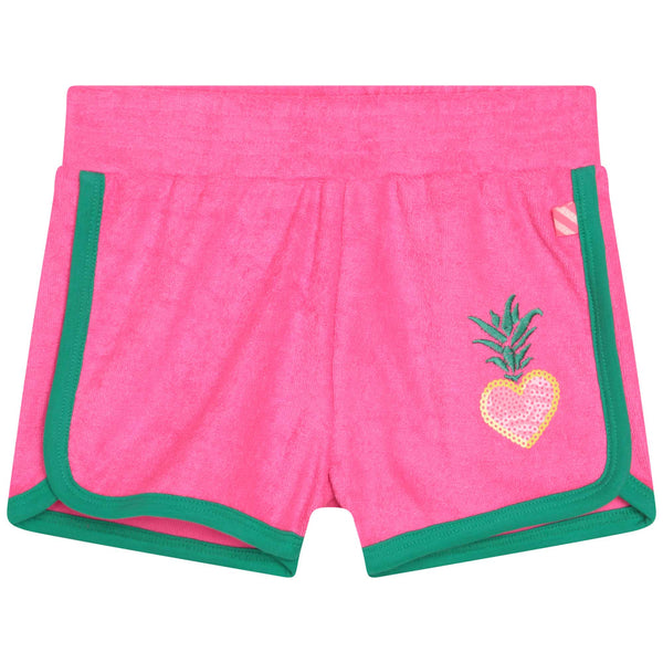 Billieblush - Hot Pink Terry Cloth Embroidered Shorts
