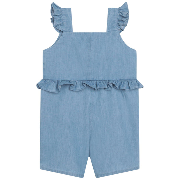 Carrement Beau - Chambray Infant Playsuit with Flowers