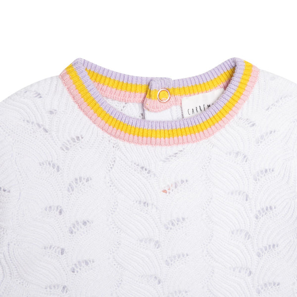 Carrement Beau - Knit Sweater With Striped Rib Trim
