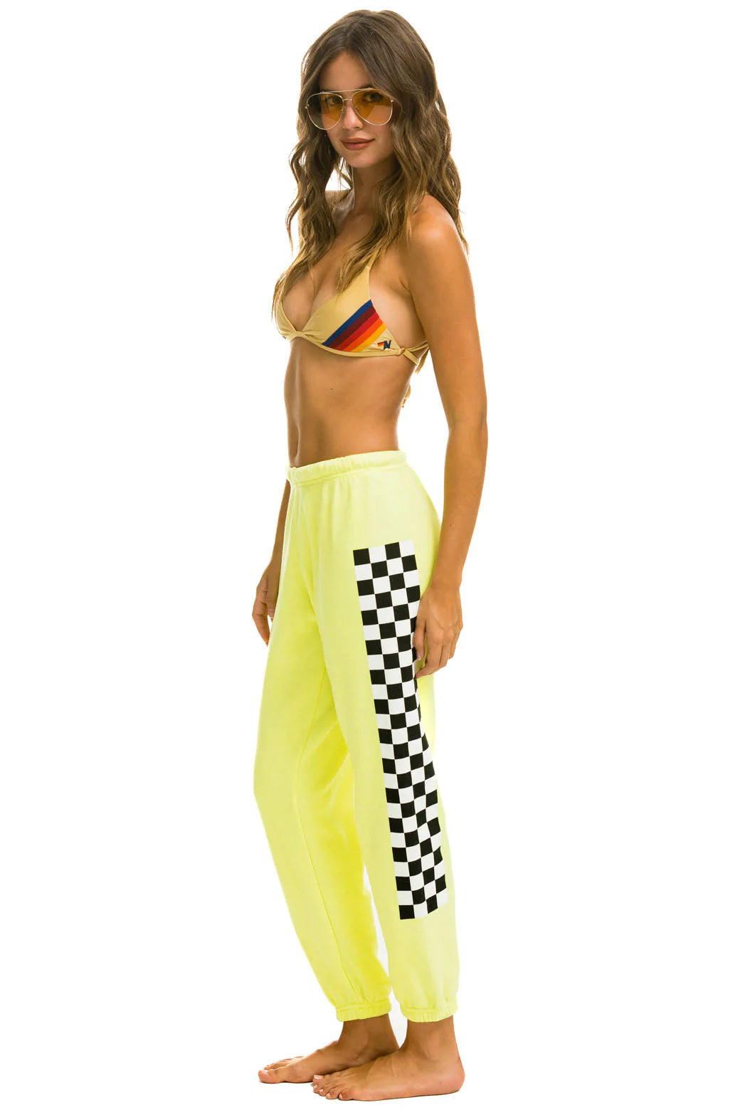 Neon yellow sweatpants hotsell