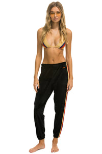 Aviator Nation - CLASSIC VELVET SWEATPANTS - BLACK