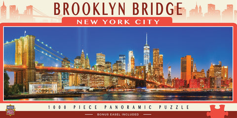 CITY PANORAMICS - BROOKLYN BRIDGE, NY - 1000 PIECE PANORAMIC JIGSAW PUZZLE