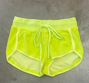 Hard Tail Lime Terry Running Shorts Stoopher Boots