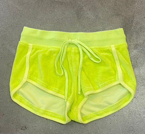 Hard Tail - Lime Terry Running Shorts