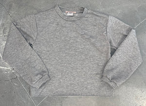 Tweenstyle - Distressed Crop Sweatshirt - Grey