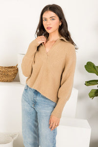 THML - Knit Collared Bishop Sweater