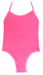 Cruz Swimwear - Pink Crinkle Texture Swimsuit