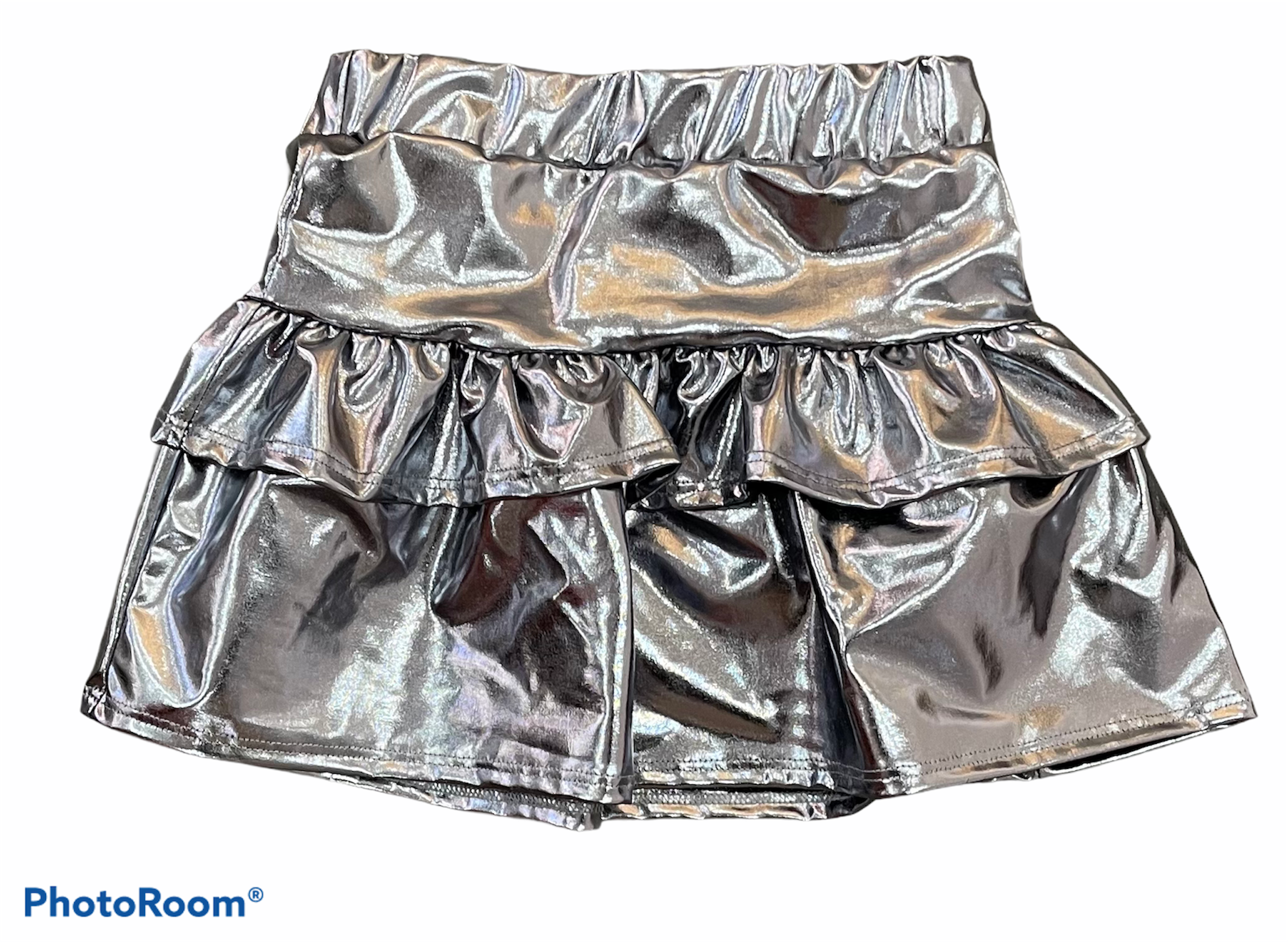 Tweenstyle Tiered Skirt, Metallic Silver – Stoopher & Boots