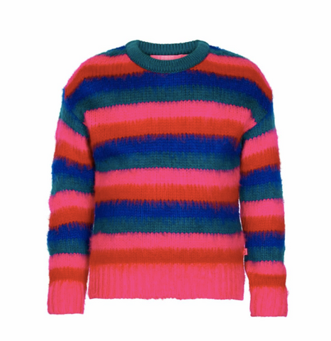 LE BIG Girls Striped Sweater
