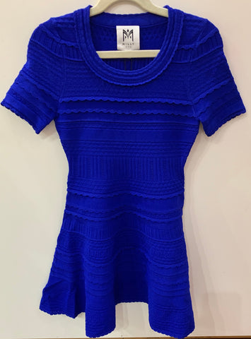 Milly Textured Knit Dress - Cobalt