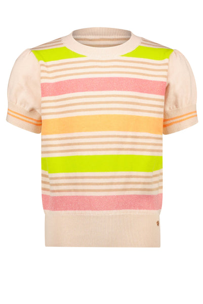 Nono - Kae Striped Puff Sleeve Sweater