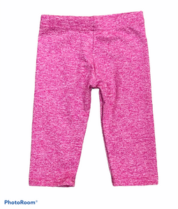 Dori Creations - Heathered Capri Leggings - Pink/White