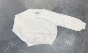 For All Season Fluffy White Sweater