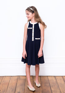 David Charles Navy and White Party Dress