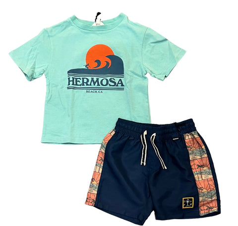 Hundred Pieces - Organic Cotton Hermosa T-Shirt | Turquoise