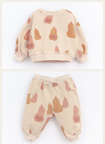 Play Up - Baby Cotton Pumpkin Print Sweatshirt