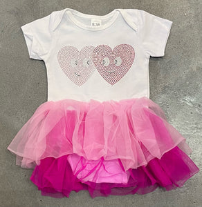 Sparkle by Stoopher - Infant Tutu Dress, Double Heart - Hot Pink Stoopher & Boots Sparkle by Stoopher - Infant Tutu Dress, Double Heart - Hot Pink Stoopher & Boots