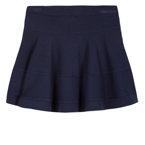 LILI GAUFRETTE Blue Viscose Jersey Skirt