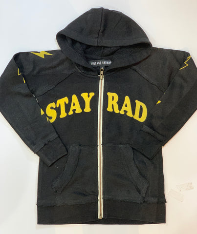 VINTAGE HAVANA Boys Stay Rad Zip Up Hooded Sweatshirt
