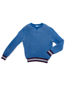 EGG BABY Boys Blue Stripe Hem Sweater